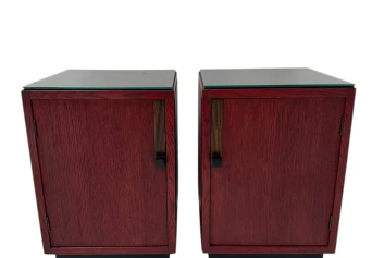 Two Art Deco Modernist Nightstands by A.H. Jansen for L.O.V. Oosterbeek, 1920s